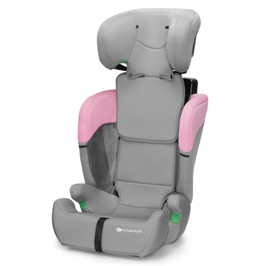 KINDERKRAFT - Fotelik samochodowy COMFORT UP i-Size (76-150 cm) szary/różowy