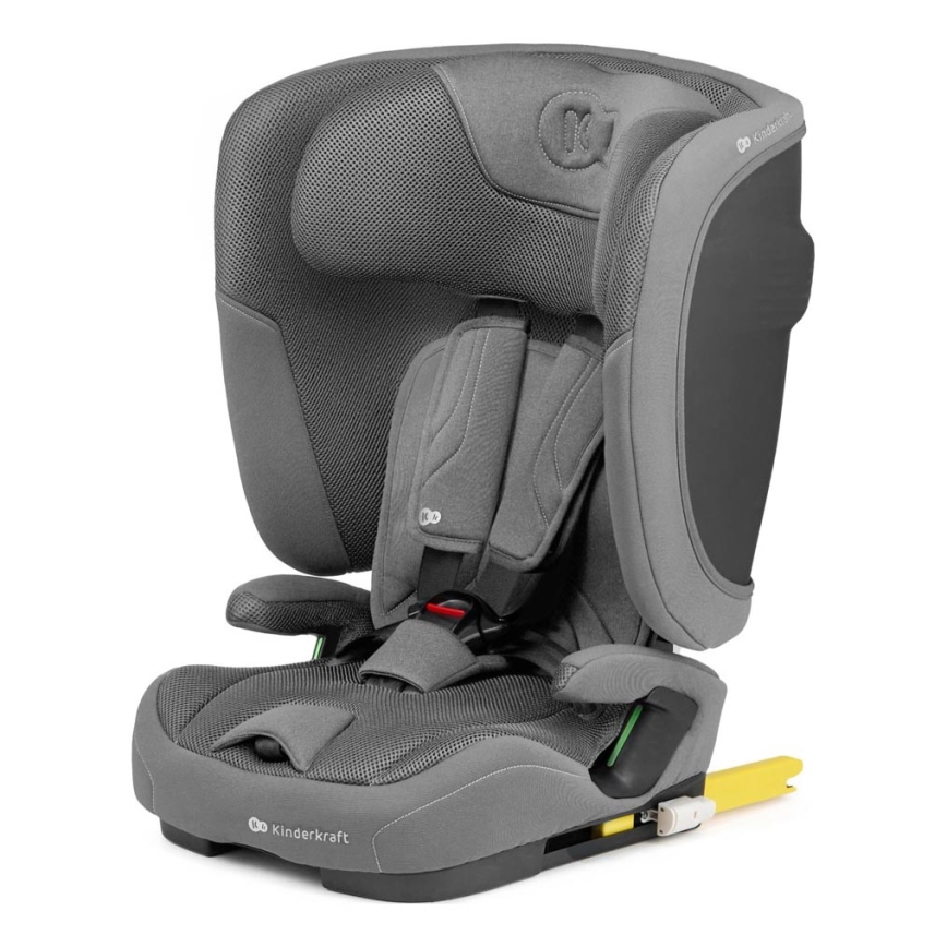 KINDERKRAFT - Fotelik samochodowy FIX2GO i-Size 76-150 cm szary
