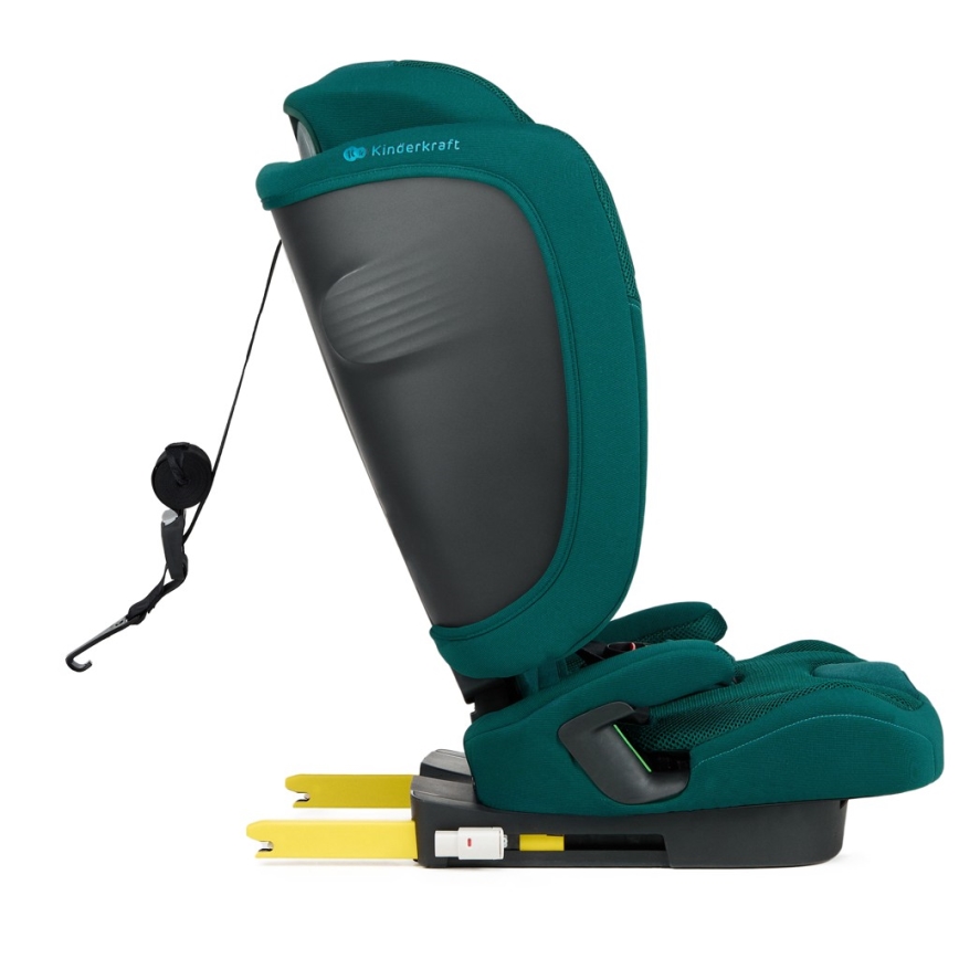 KINDERKRAFT - Fotelik samochodowy FIX2GO i-Size 76-150 cm turkusowy