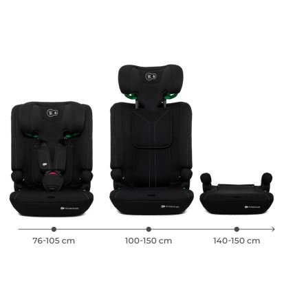 KINDERKRAFT - Fotelik samochodowy I-COMFY i-Size 76-150 cm czarny