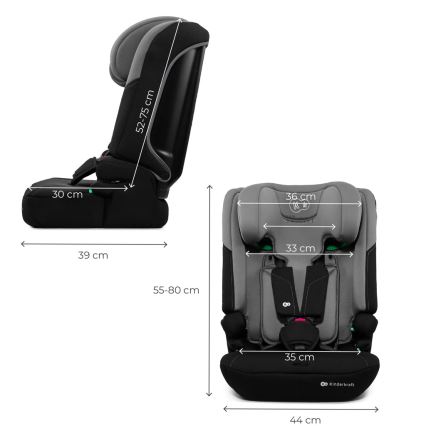 KINDERKRAFT - Fotelik samochodowy I-COMFY i-Size 76-150 cm szary