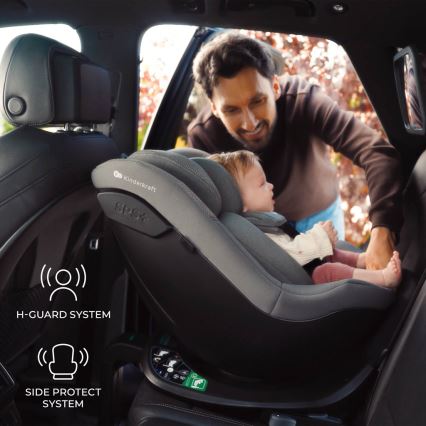 KINDERKRAFT - Fotelik samochodowy I-GUARD i-Size 40-105 cm szary