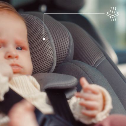 KINDERKRAFT - Fotelik samochodowy I-GUARD i-Size 40-105 cm szary