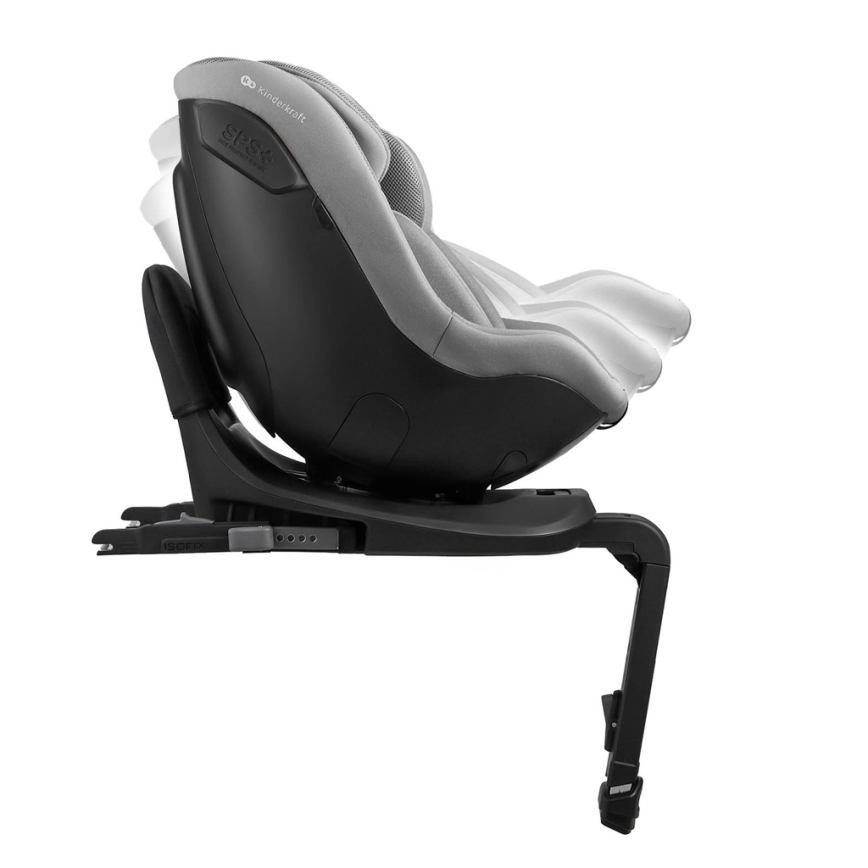 KINDERKRAFT - Fotelik samochodowy I-GUARD i-Size 40-105 cm szary