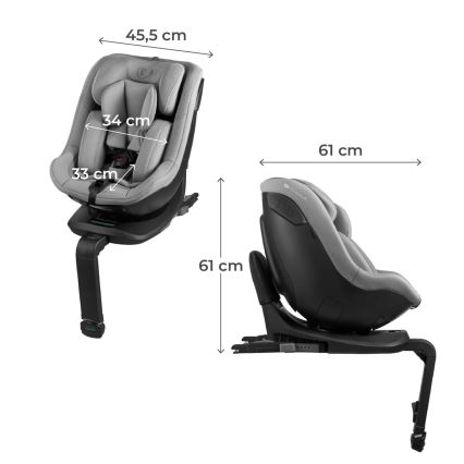 KINDERKRAFT - Fotelik samochodowy I-GUARD i-Size 40-105 cm szary