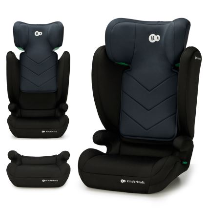 KINDERKRAFT - Fotelik samochodowy I-SPARK i-Size (100-150 cm) czarny