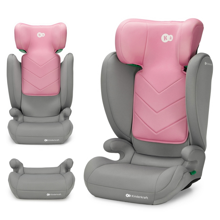 KINDERKRAFT - Fotelik samochodowy I-SPARK i-Size (100-150 cm) różowy