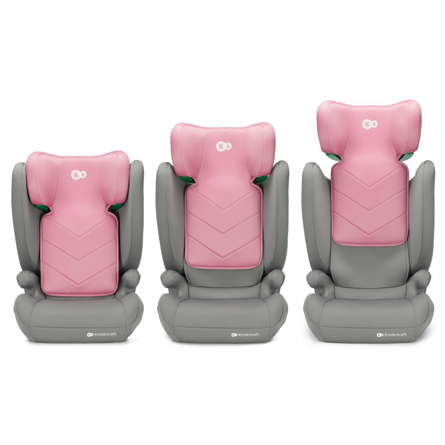 KINDERKRAFT - Fotelik samochodowy I-SPARK i-Size (100-150 cm) różowy