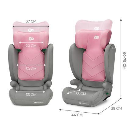 KINDERKRAFT - Fotelik samochodowy I-SPARK i-Size (100-150 cm) różowy