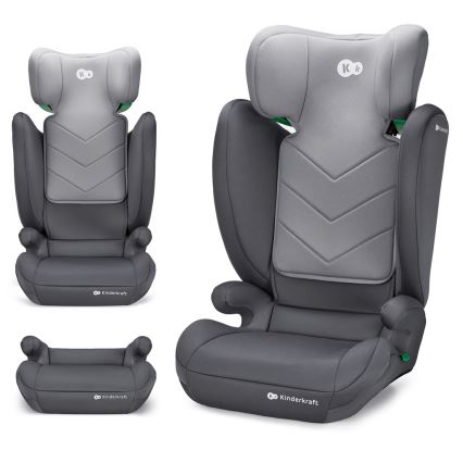 KINDERKRAFT - Fotelik samochodowy I-SPARK i-Size (100-150 cm) szary