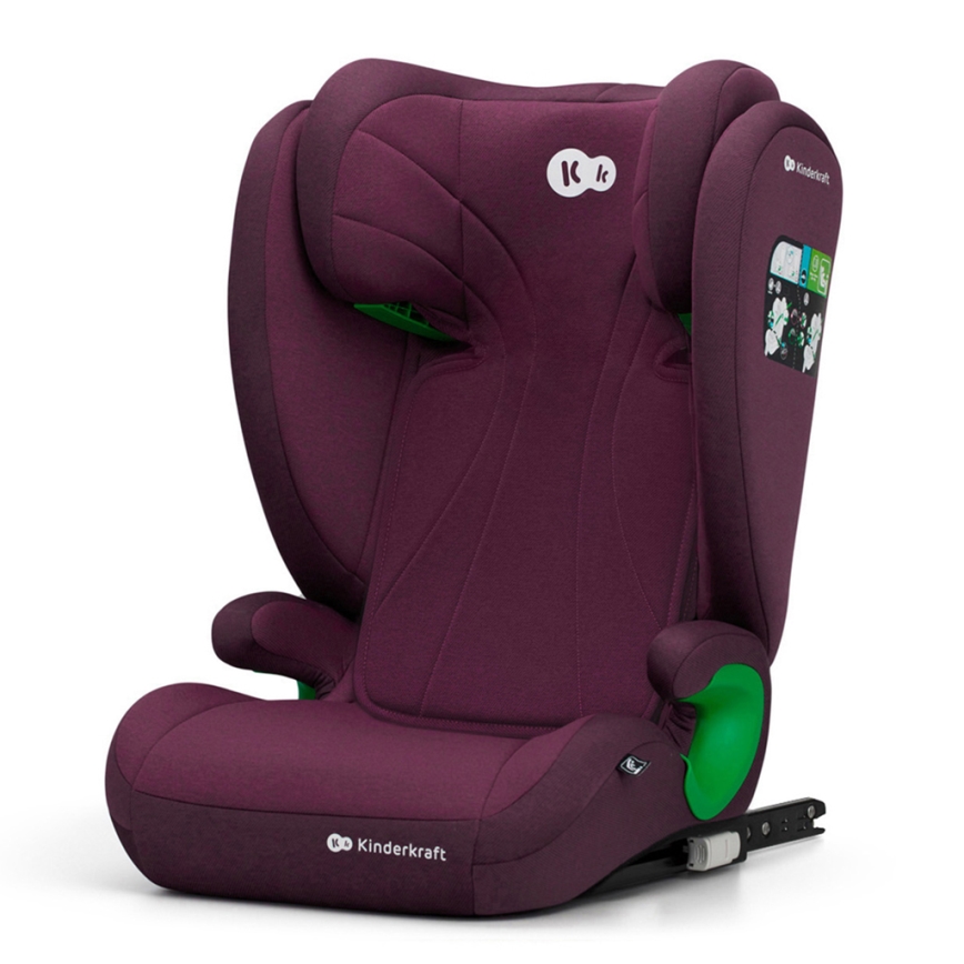 KINDERKRAFT - Fotelik samochodowy JUNIOR FIX 2 (100-150 cm) Cherry pearl