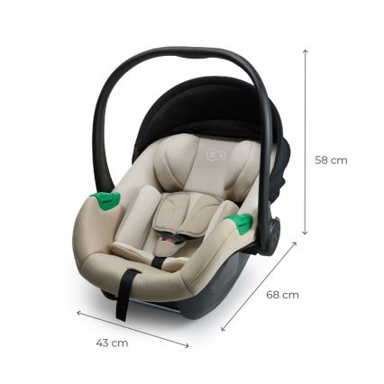KINDERKRAFT - Fotelik samochodowy MINK PRO 2 40-87 cm (0-13 kg) beżowy