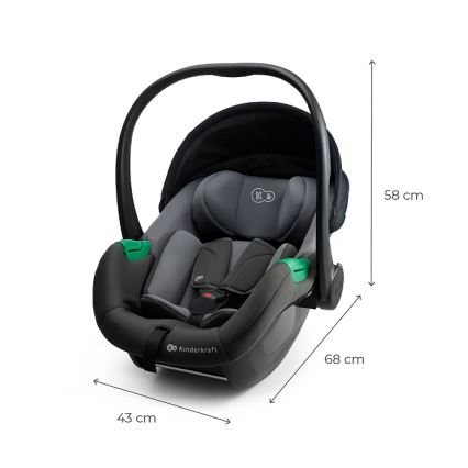 KINDERKRAFT - Fotelik samochodowy MINK PRO 2 40-87 cm (0-13 kg) szary