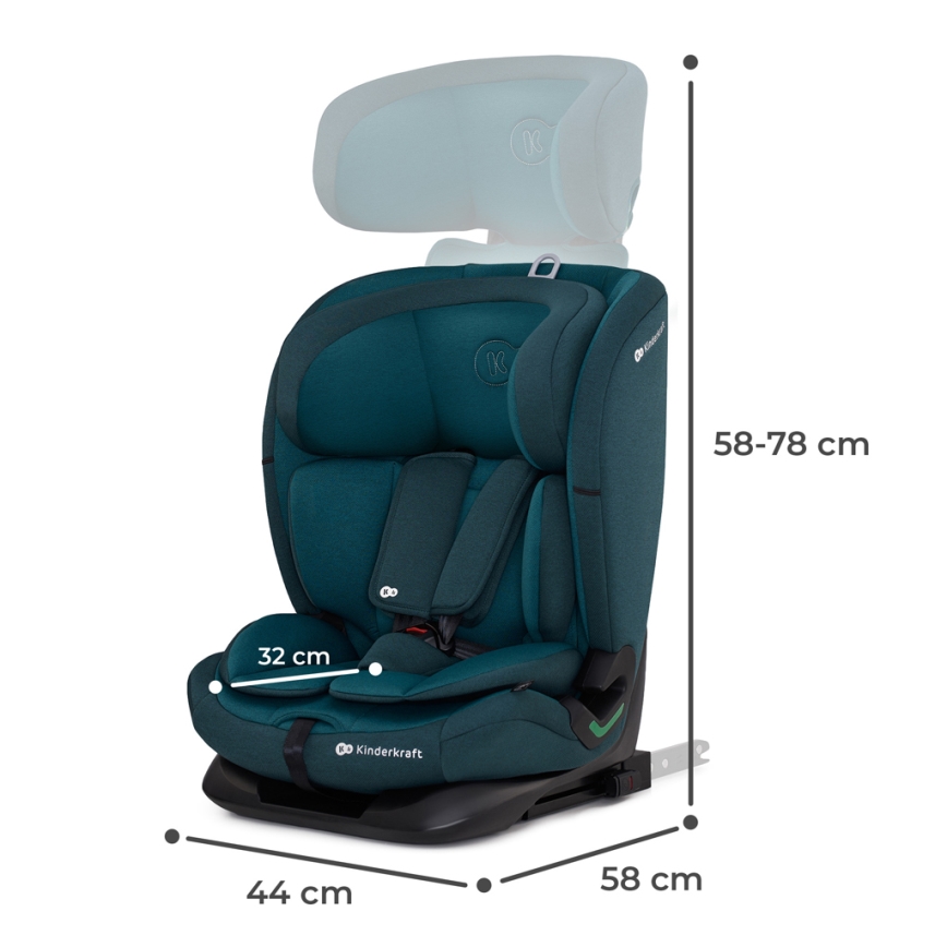 KINDERKRAFT - Fotelik samochodowy ONETO 3 i-Size (76-150 cm) + Isofix Harbor blue