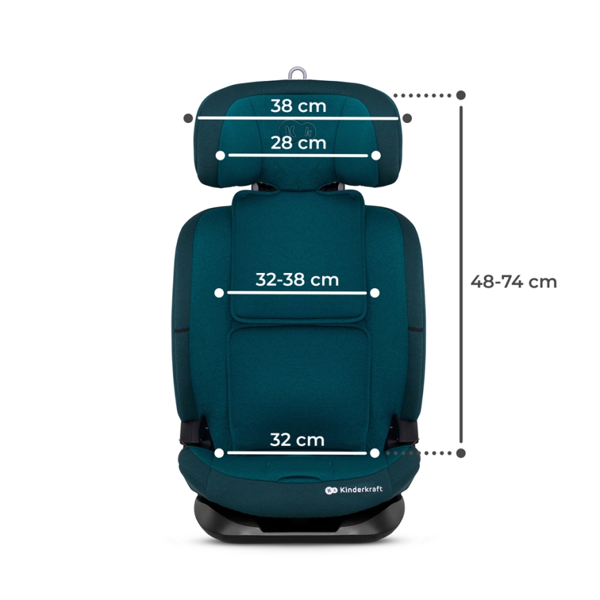 KINDERKRAFT - Fotelik samochodowy ONETO 3 i-Size (76-150 cm) + Isofix Harbor blue