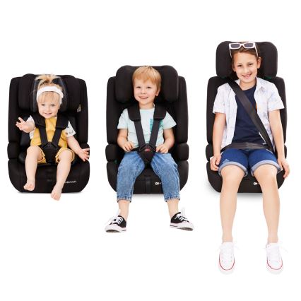 KINDERKRAFT - Fotelik samochodowy SAFETY FIX 2 i-Rozmiar (76-150 cm) czarny
