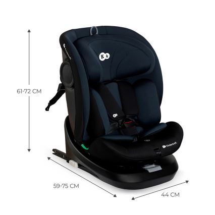 KINDERKRAFT - Fotelik samochodowy z obrotową bazą I-GROW i-Size (40-150 cm) czarny