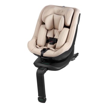 KINDERKRAFT - Fotelik samochodowy z obrotową bazą I-GUARD i-Size 40-105 cm beżowy