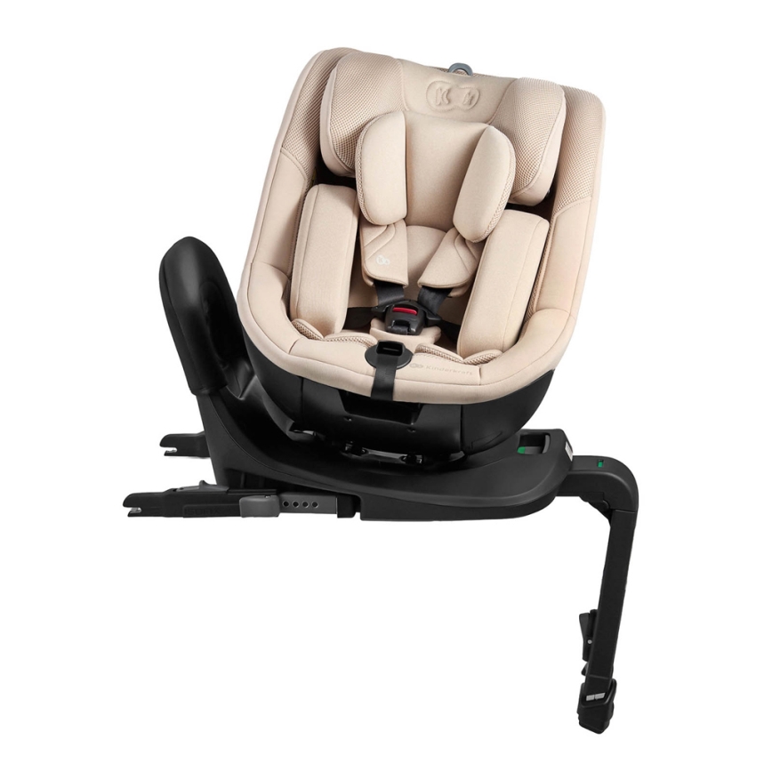 KINDERKRAFT - Fotelik samochodowy z obrotową bazą I-GUARD i-Size 40-105 cm beżowy