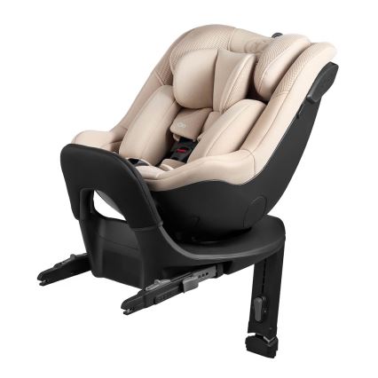 KINDERKRAFT - Fotelik samochodowy z obrotową bazą I-GUARD i-Size 40-105 cm beżowy