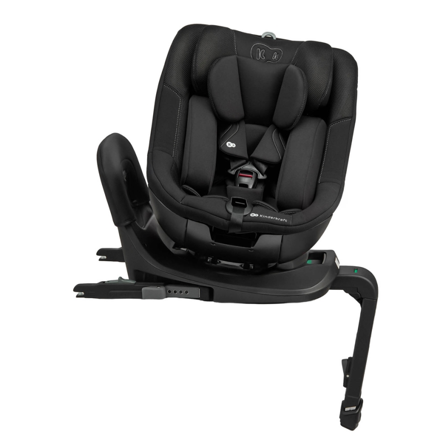 KINDERKRAFT - Fotelik samochodowy z obrotową bazą I-GUARD i-Size 40-105 cm czarny