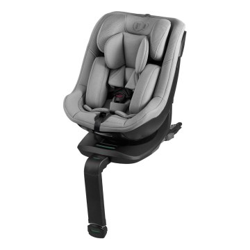 KINDERKRAFT - Fotelik samochodowy z obrotową bazą I-GUARD i-Size 40-105 cm szary