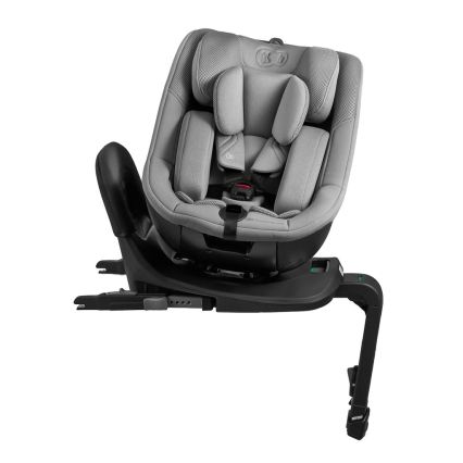 KINDERKRAFT - Fotelik samochodowy z obrotową bazą I-GUARD i-Size 40-105 cm szary