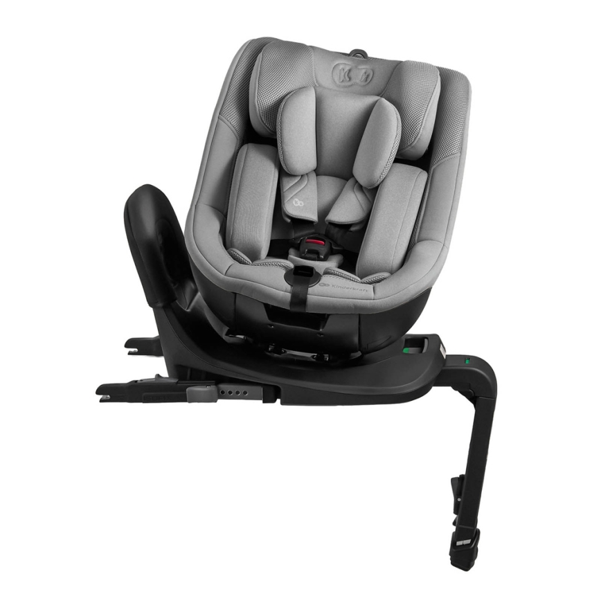 KINDERKRAFT - Fotelik samochodowy z obrotową bazą I-GUARD i-Size 40-105 cm szary