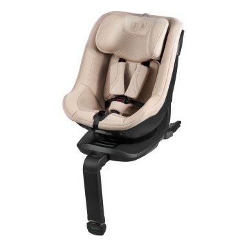 KINDERKRAFT - Fotelik samochodowy z obrotową bazą I-GUARD PRO i-Size 61-105 cm beżowy