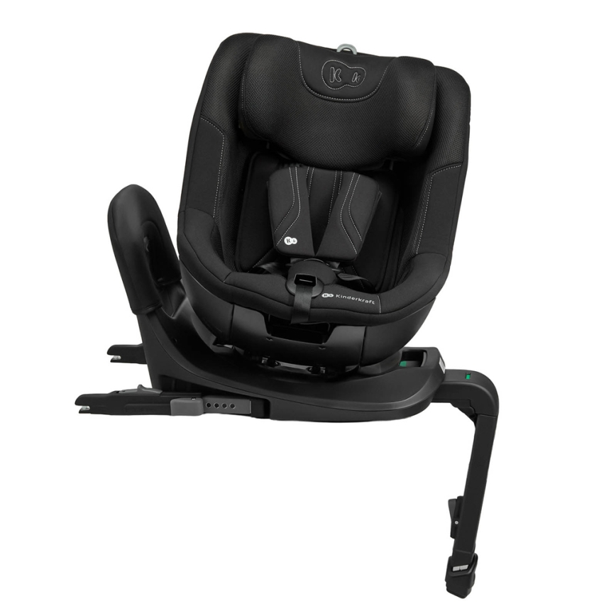 KINDERKRAFT - Fotelik samochodowy z obrotową bazą I-GUARD PRO i-Size 61-105 cm czarny