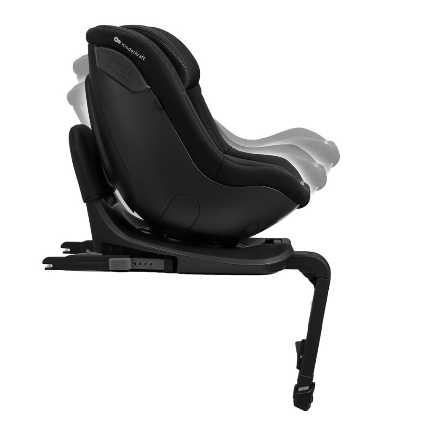 KINDERKRAFT - Fotelik samochodowy z obrotową bazą I-GUARD PRO i-Size 61-105 cm czarny