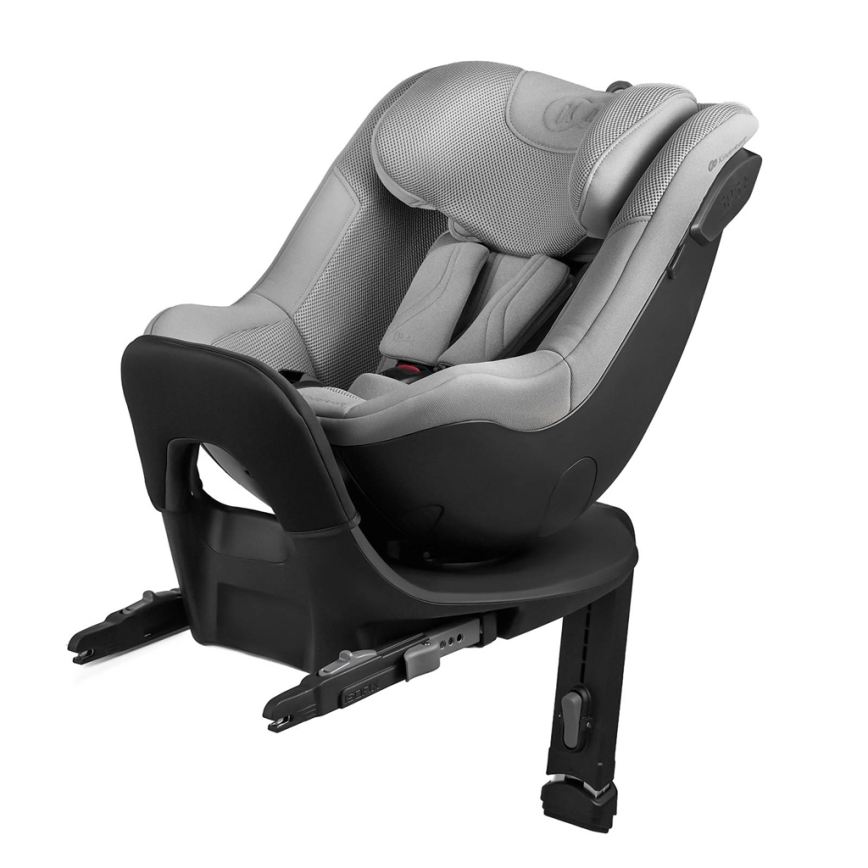 KINDERKRAFT - Fotelik samochodowy z obrotową bazą I-GUARD PRO i-Size 61-105 cm szary