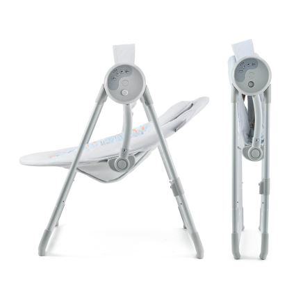 KINDERKRAFT - Huśtawka dziecięca z melodią SWINGEE szara 4xAAA/230V