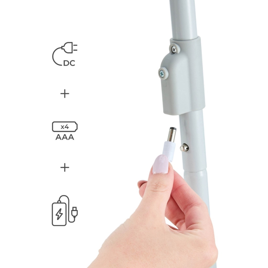 KINDERKRAFT - Huśtawka dziecięca z melodią SWINGEE szara 4xAAA/230V