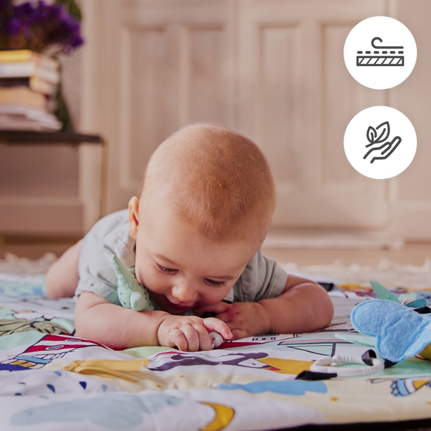 KINDERKRAFT - Kocyk dziecięcy do zabawy SMARTPLAY Sea