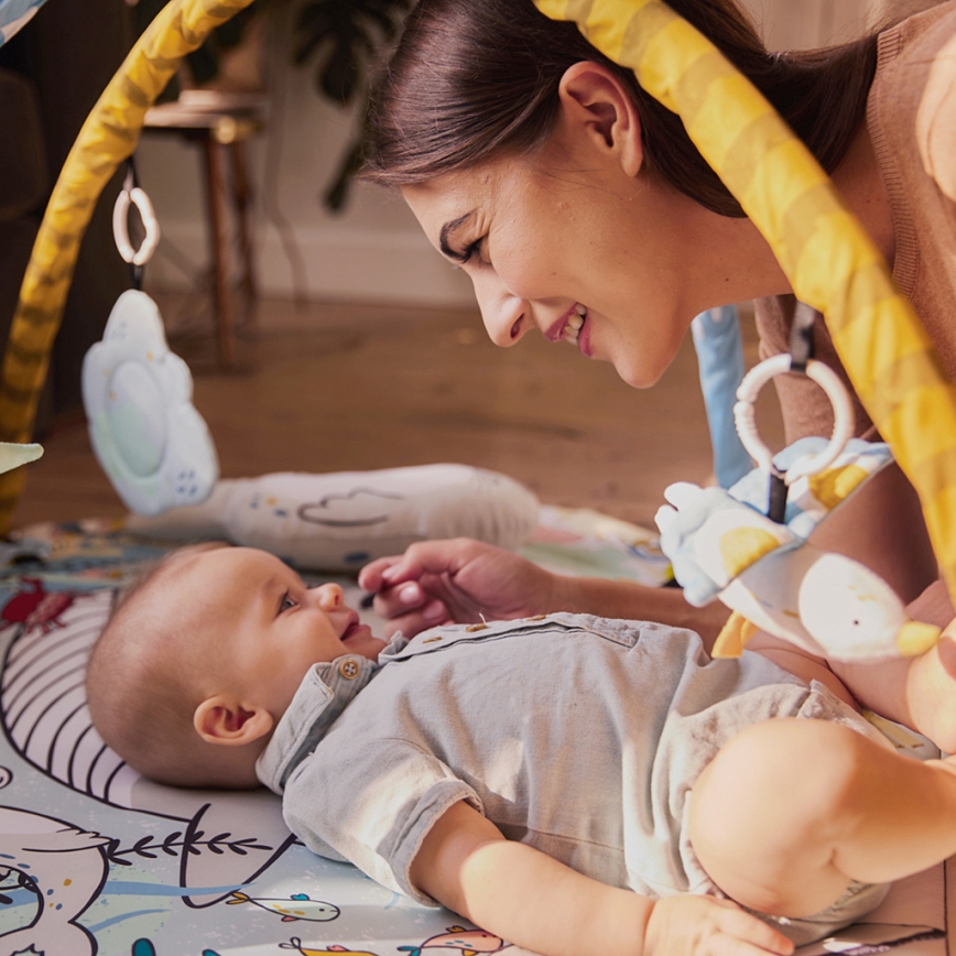 KINDERKRAFT - Kocyk dziecięcy do zabawy SMARTPLAY Sea