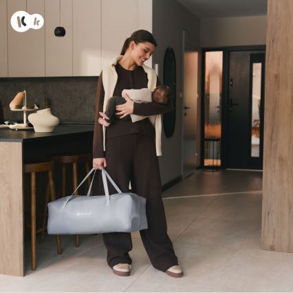 KINDERKRAFT - Kojec dziecięcy ZIKI szary