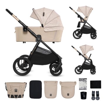 KINDERKRAFT - Kombinowany wózek 2w1 NEA 2 Dune Whisper Bizuu