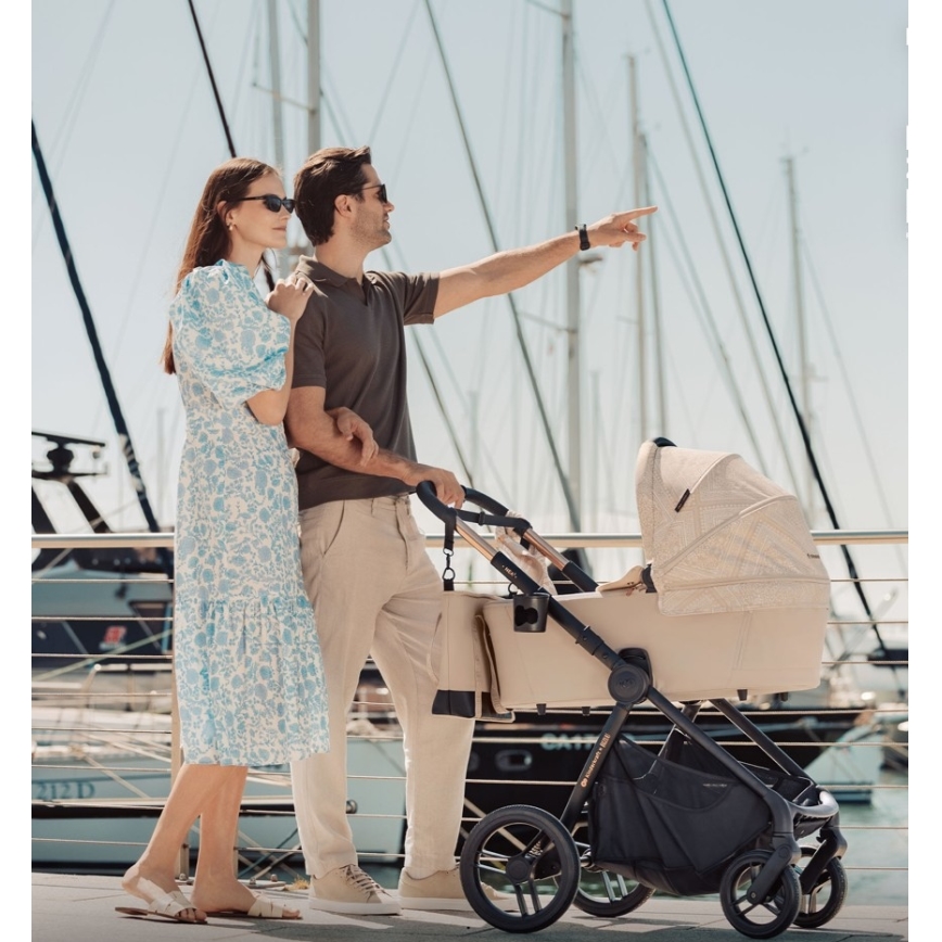 KINDERKRAFT - Kombinowany wózek 2w1 NEA 2 Dune Whisper Bizuu