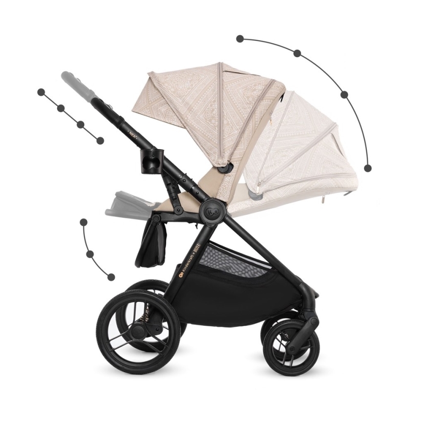 KINDERKRAFT - Kombinowany wózek 2w1 NEA 2 Dune Whisper Bizuu