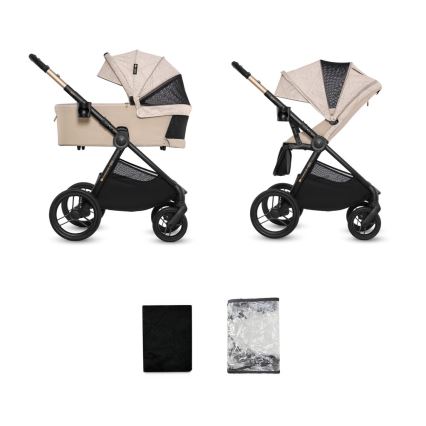 KINDERKRAFT - Kombinowany wózek 2w1 NEA 2 Dune Whisper Bizuu