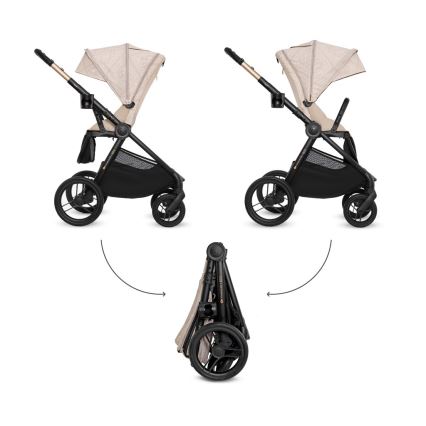KINDERKRAFT - Kombinowany wózek 2w1 NEA 2 Dune Whisper Bizuu