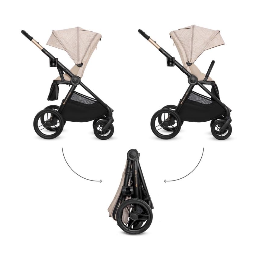 KINDERKRAFT - Kombinowany wózek 2w1 NEA 2 Dune Whisper Bizuu