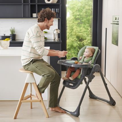 KINDERKRAFT - Krzesełko do karmienia 2w1 TUMMIE zielone