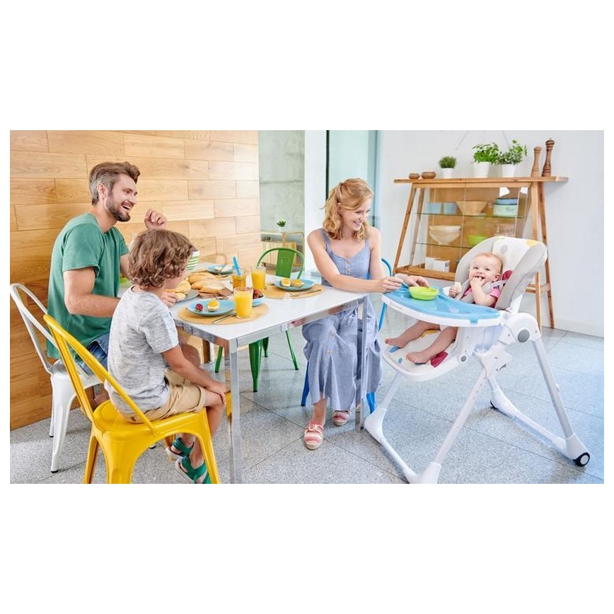 KINDERKRAFT - Krzesełko do karmienia YUMMY szare