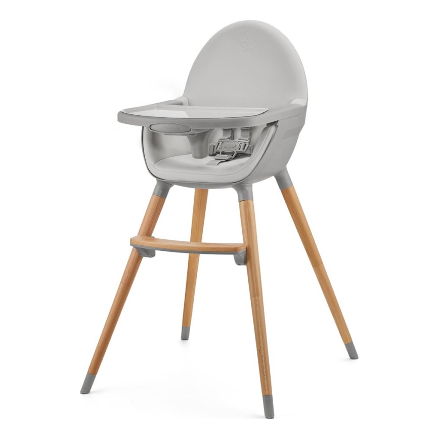KINDERKRAFT - Krzesełko do karmienia dzieci 2w1 FINI2 buk/szary
