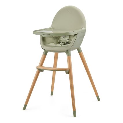 KINDERKRAFT - Krzesełko do karmienia dzieci 2w1 FINI2 buk/zielony