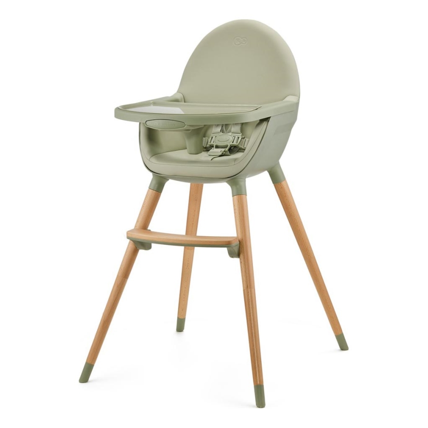 KINDERKRAFT - Krzesełko do karmienia dzieci 2w1 FINI2 buk/zielony