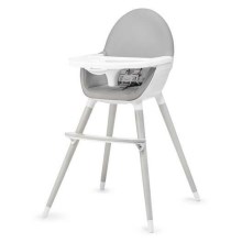 KINDERKRAFT - Krzesło do jadalni dla dzieci FINI szaro/białe