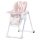 KINDERKRAFT - Krzesło do jadalni dla dzieci YUMMY różowo/białe